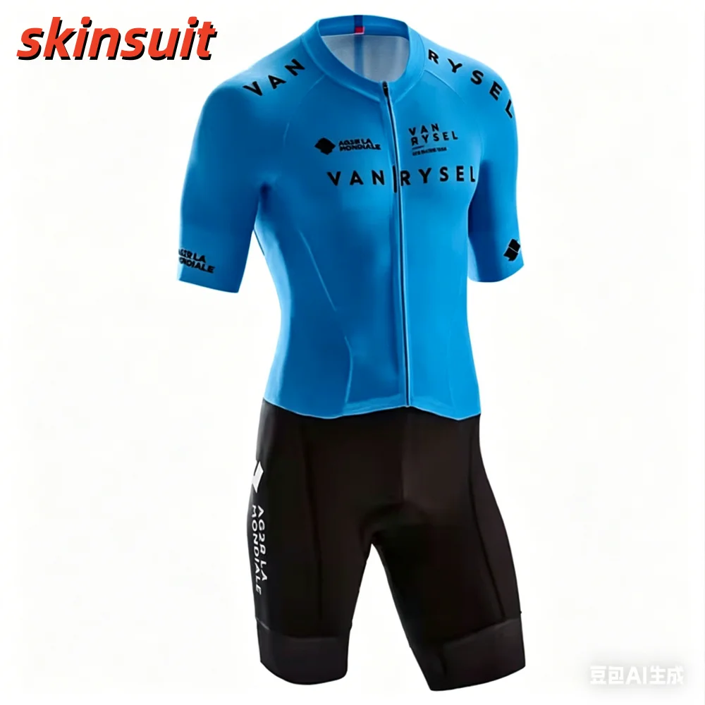 

Мужской велосипедный комбинезон для триатлона с коротким рукавом, дышащий, летний, для бега, велоспорта, UPF50+