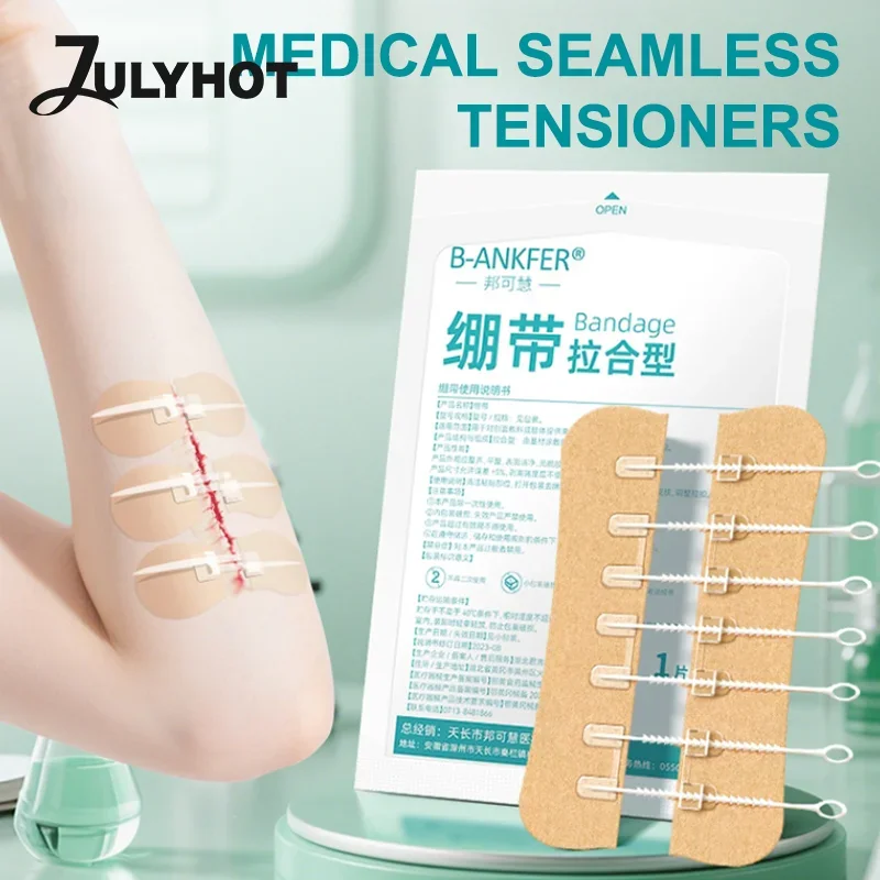 Zipper Tie Wound Closure Patch Hemostatic Patch Wound Fast Without Suture Zipper Outdoor Band-Aid Portable Quick Clot Wound