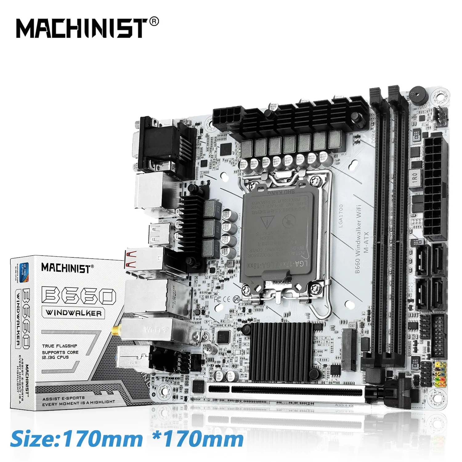 MACHINIST B660 Windwalker DDR4 Motherboard Support 12 13 Gen and Intel LGA 1700 CPU 12100F/12400F/12490F/12600F/12700F/13600F