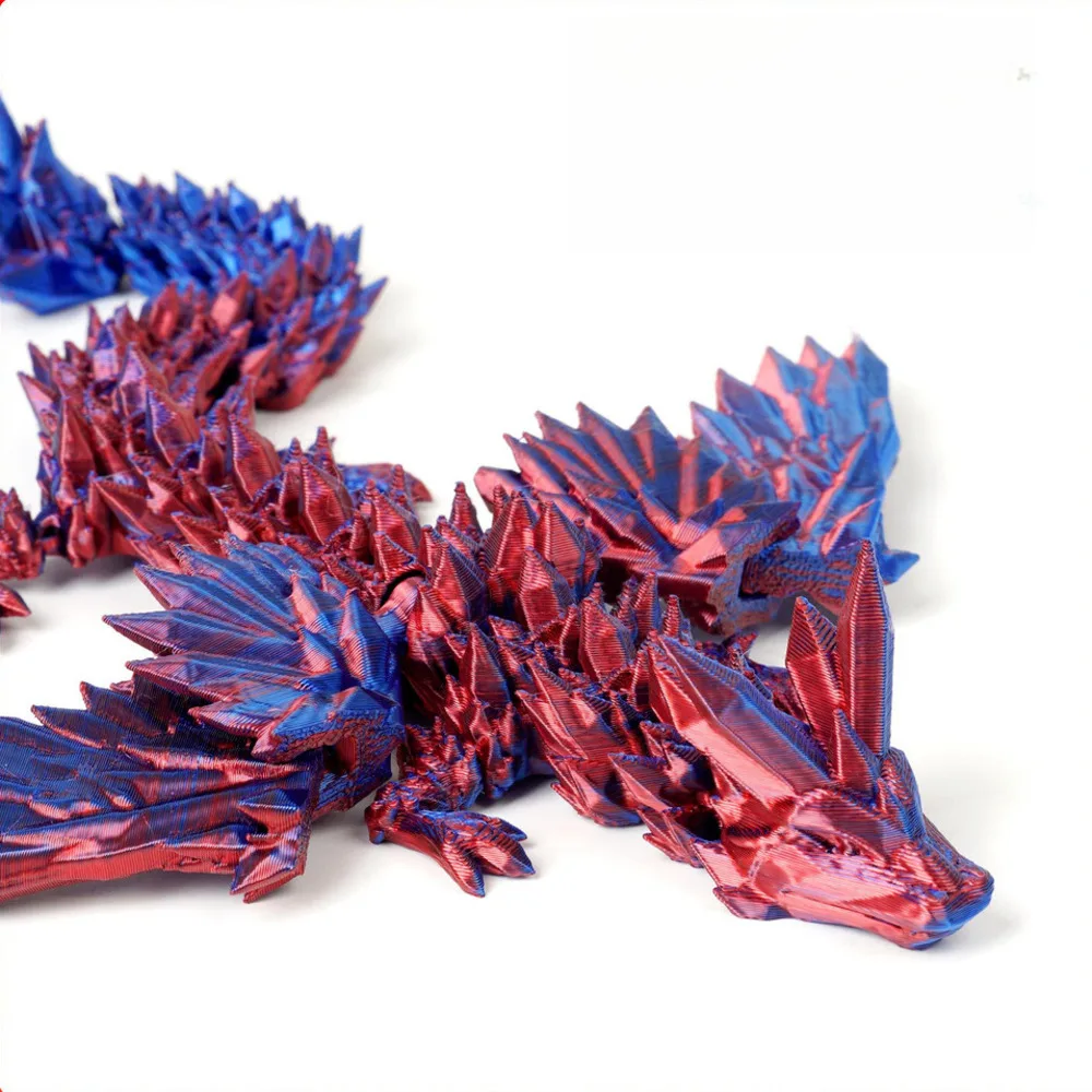 

3D Printed Crystal Dragon Egg Ornament Chinese Dragon Handmade Toy Flying Dragon Statue Unique Desk Decor Gift