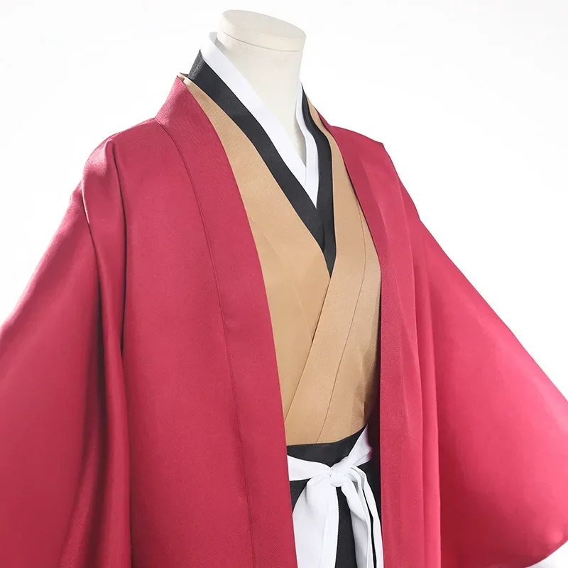 Tsugikuni Yoriichi Cosplay Anime Costume Kimono Suit Men Red Cloak uniform Suit Party Outfit for Men