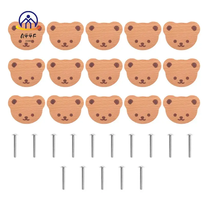 A44F-Kenop Furnitur Kenop Laci Kayu Kenop Lemari Kayu untuk Anak-anak, Lemari Rias, Laci, Dapur