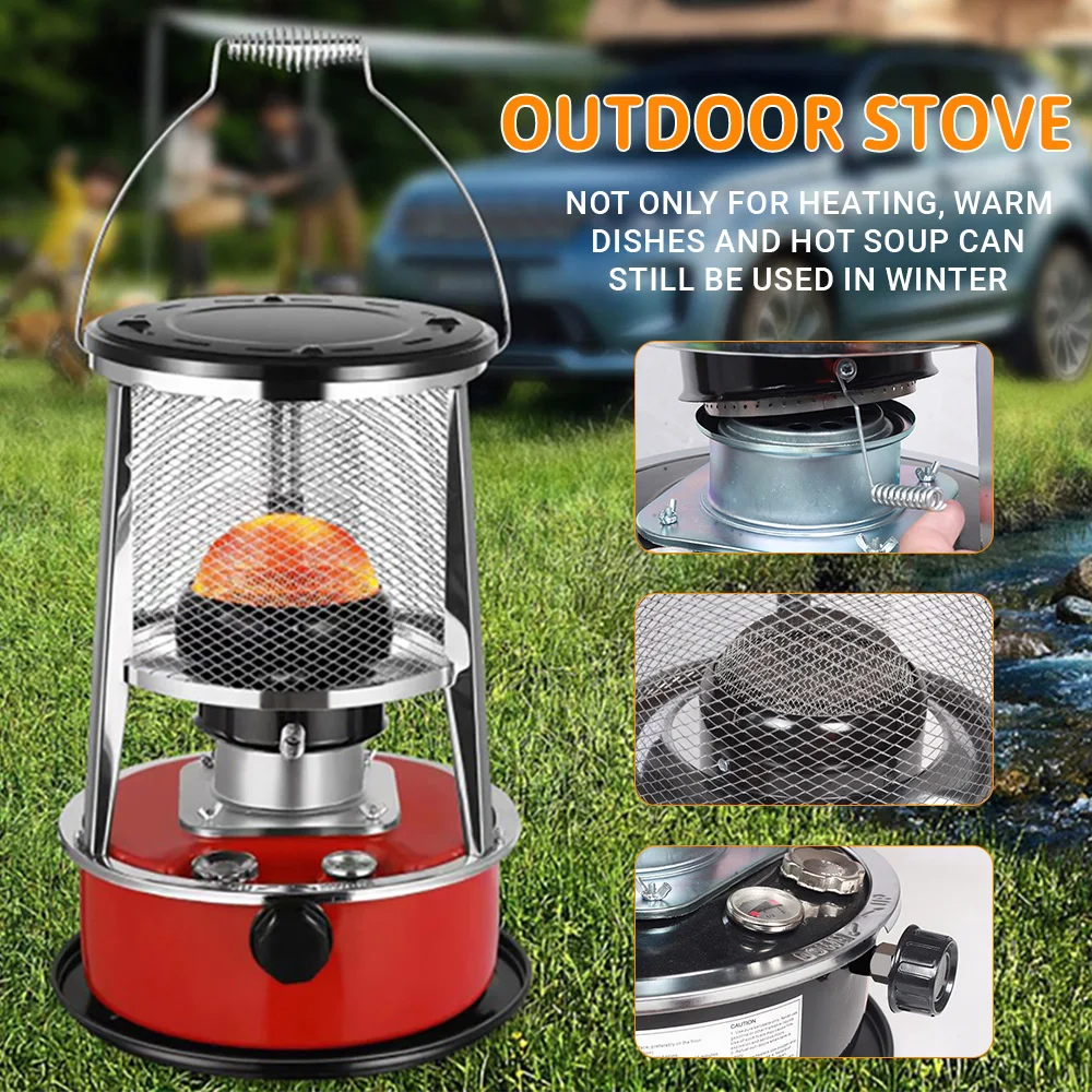 Outdoor Kerosene Heater Portable Efficient Camping Tent Heater Long Life Ice Fishing Heater Multi-function Camping Burner Stoves