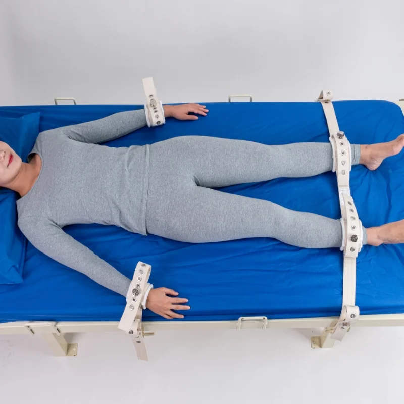 Hands And Feet Cut-resistant Magnetical Controlled Restraint Strap Set Lying For Psychiatric Rehabilitation