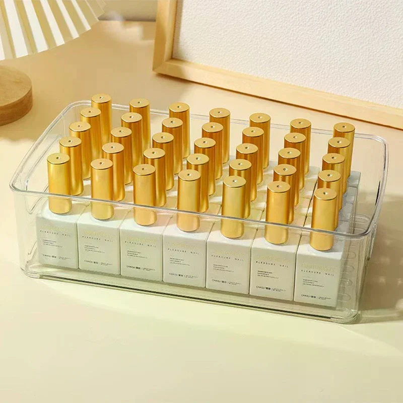 

Акриловая коробка для хранения ногтей, органайзер для лака для ногтей, органайзер для макияжа и аксессуары для волос для дома