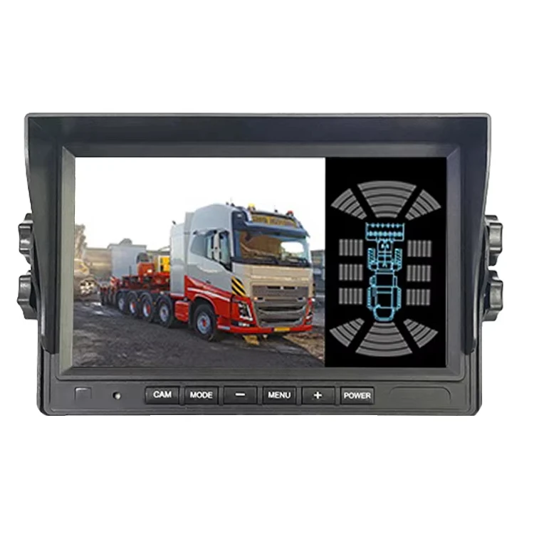 2026 Truck 24V Parking Assist Blind Spot Rear Forklift Reversing Smart Kit Front Camera Waterproof AHD Sensors Night Vision