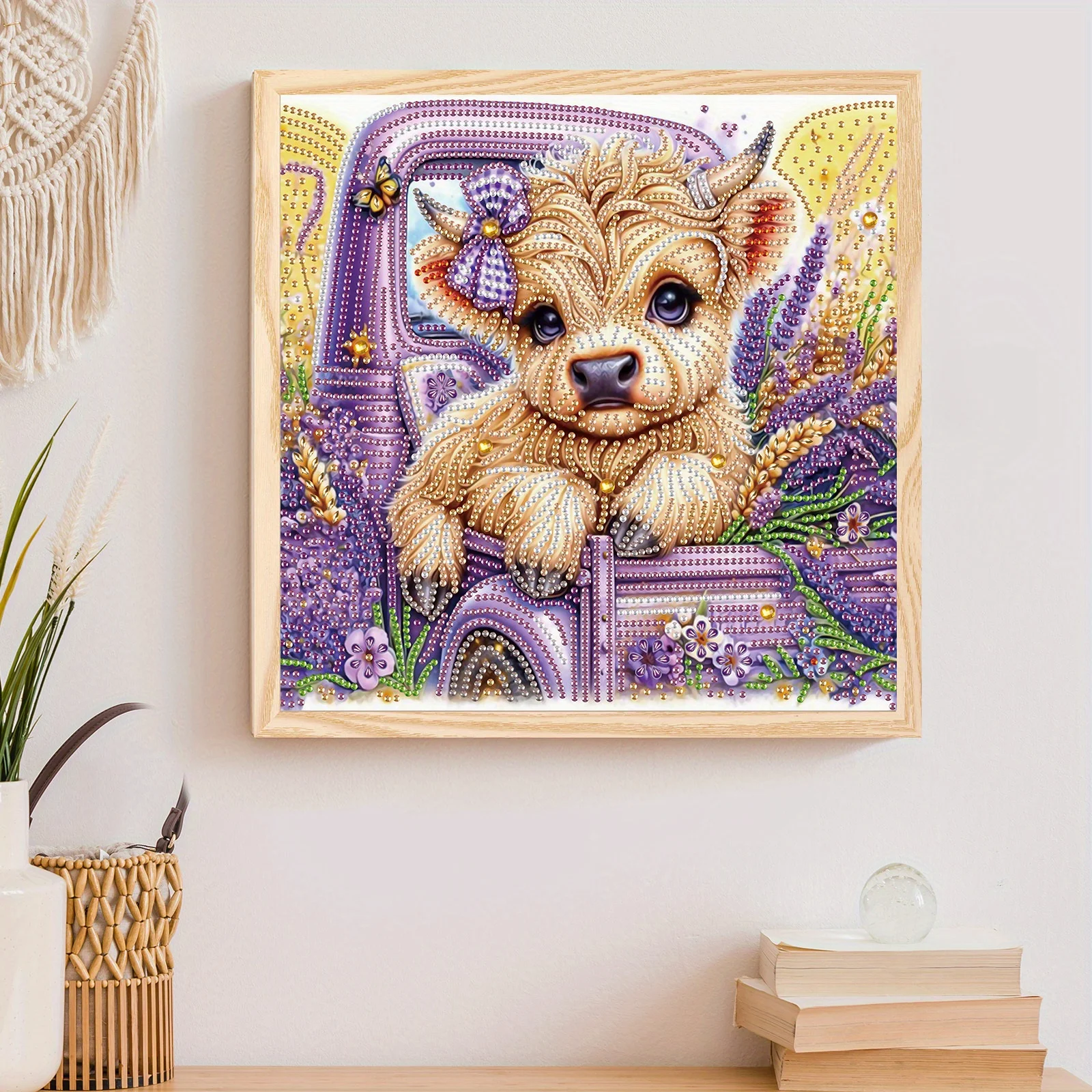 DIY Cute cow 5D Special Shape Diamond Art Kits for Beginners,Diamond Art Painting Kits for Home Wall Decoration Gift