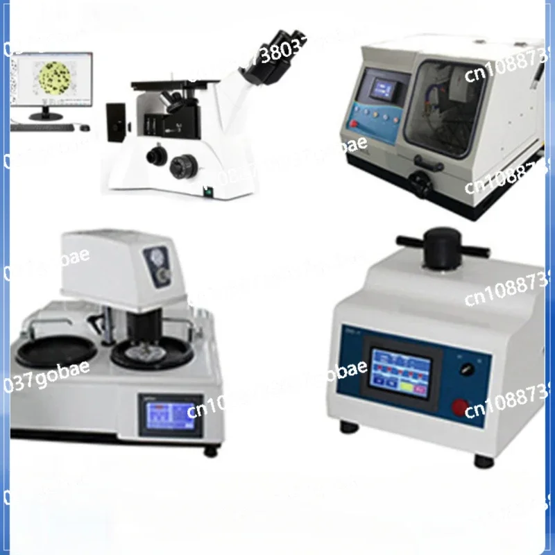 4XC Metallographic Microscope Double Disk Metallographic Grinding and  Cutting Inlay Machine Metallographic Tissue Analyzer