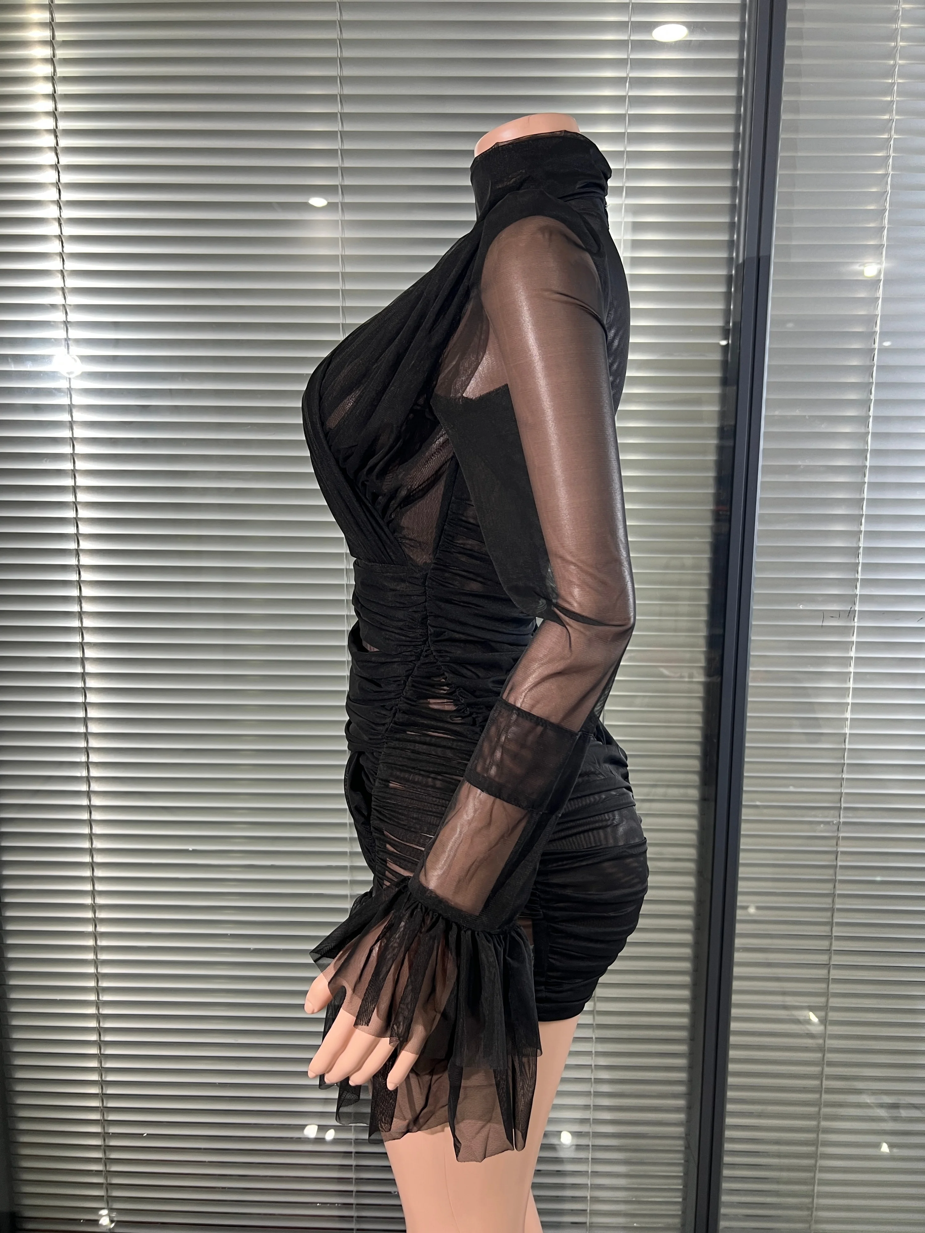 Damen Sexy Weißes Transparente – Sexy Mesh Sheer Bodycon Dress Bewertung und Preis