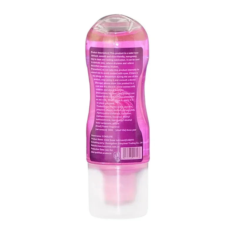 Lubricante sexual con sabor a fruta para adultos, Gel Anal y Vaginal a base de agua, 100ml