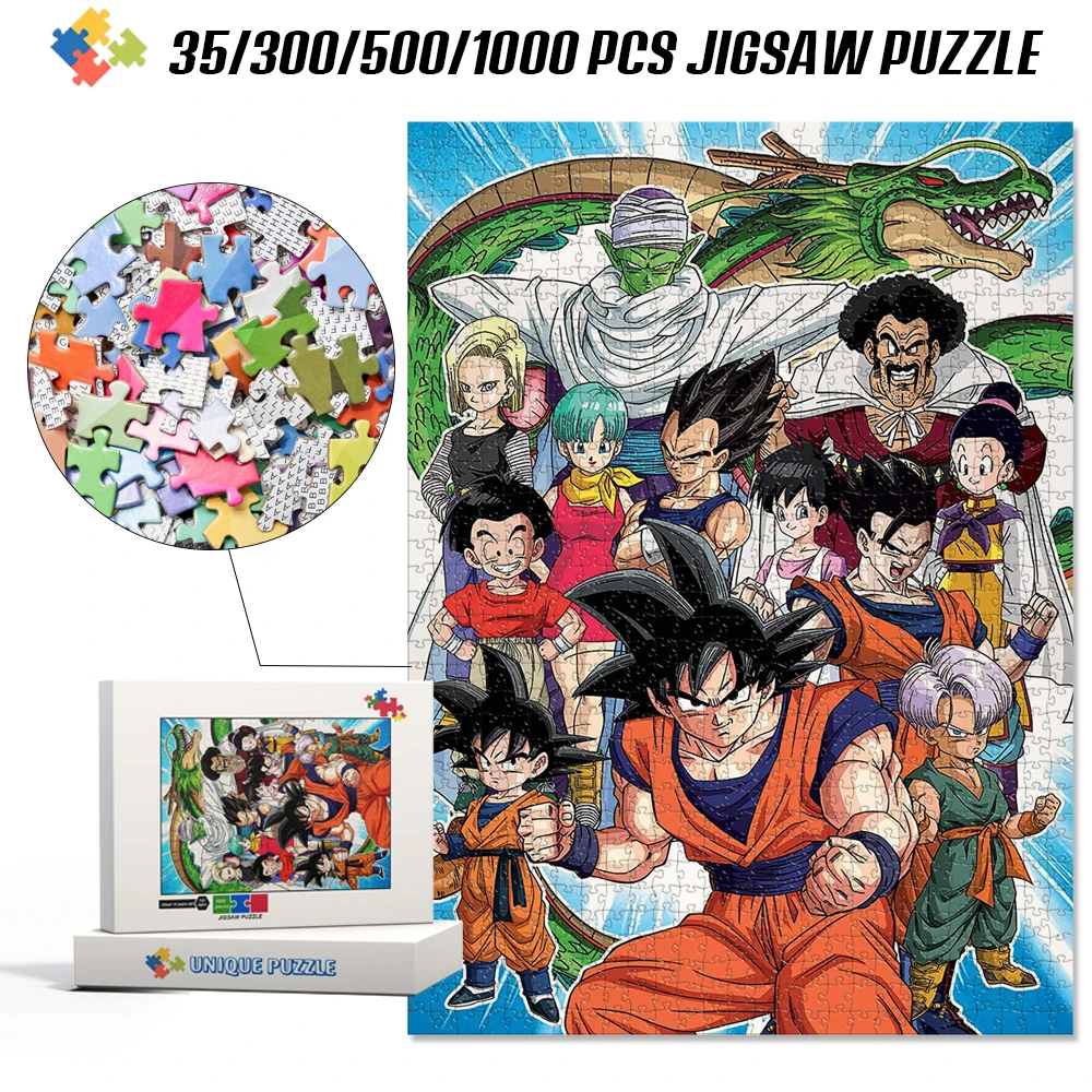 

Anime Dragon Ball Jigsaw Puzzles 35/300/500/1000 Pieces Cardboard/wooden Jigsaw Puzzles Cartoon Tangram Puzzles Children's Toy