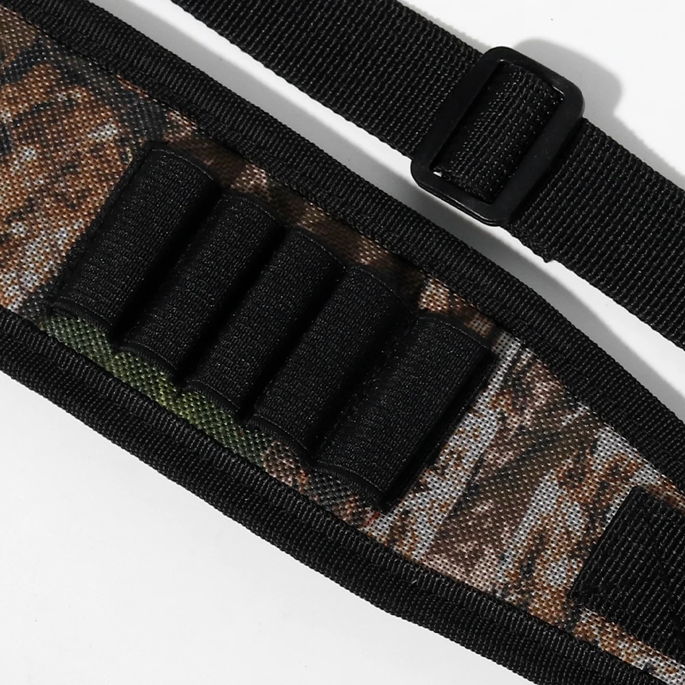 Adjustable Rifle Sling with Shell Holders & Storage Pocket, Anti-Slip Comfort Gun Sling for Hunting Shooting Outdoor - view 4