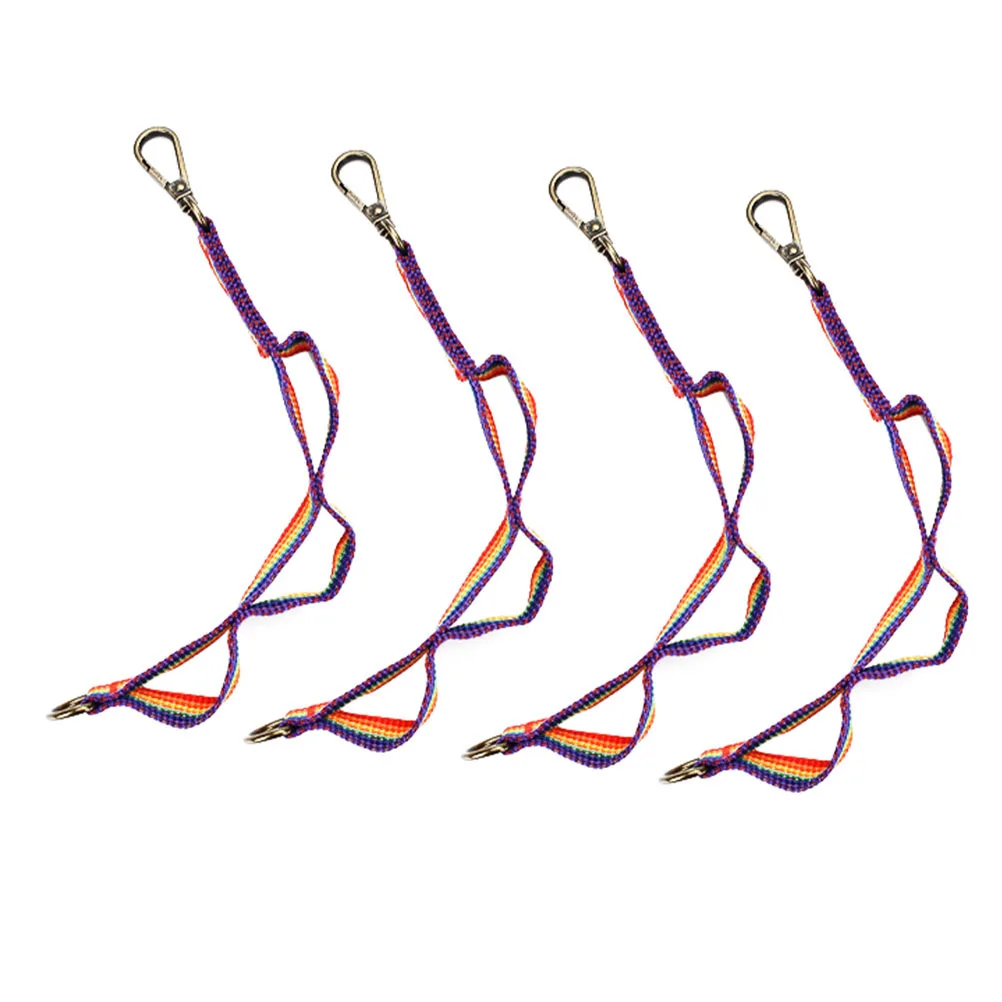 

4Pcs Tent Buckle Multi Purpose Colorful Rope Camping Accessories Outdoor Keychain Storage Lanyard Hanging Rope