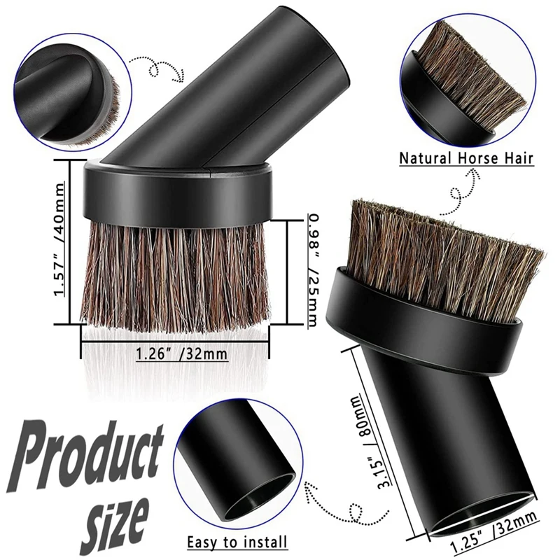 8 шт., универсальный пластиковый адаптер для пылесоса, 1-1/4 дюйма