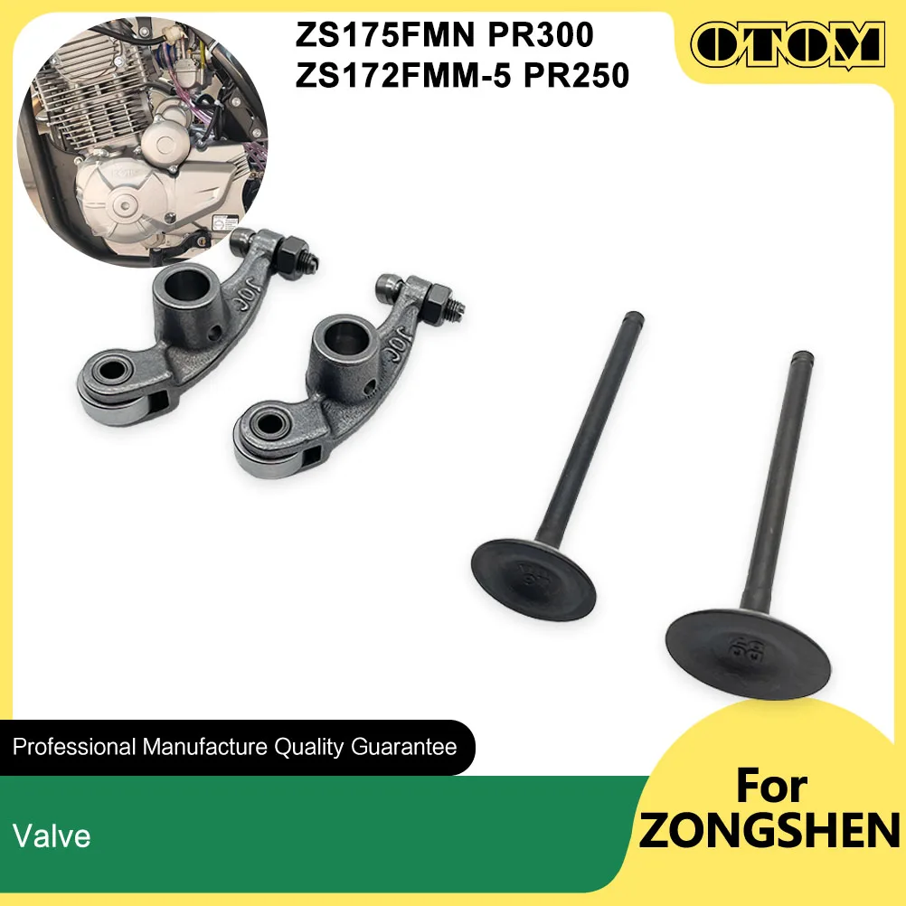 

Клапаны впускные и выпускные, рокерные штоки для мотоциклов OTOM ZS172FMM-5 ZS175FMN, для двигателей ZONGSHEN PR250 PR300 4-тактных, для мотокросса