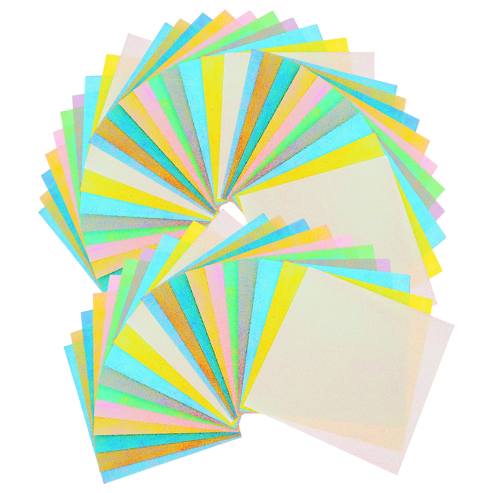 50 stks Flashy Origami Papier 15 Cm Glanzende Kleurrijke Vierkante Vellen Voor Diy Ambachten Kinderen School Projecten Iriserende Vouwen Hand Craft