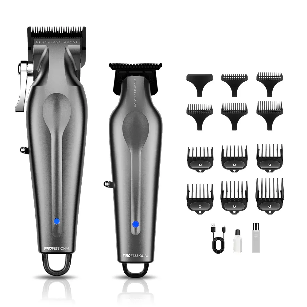 

2025Профессиональные электрические ножницы с бесщеточным двигателем, парикмахерская, парикмахерская, набор фейдеров с масляной головкой