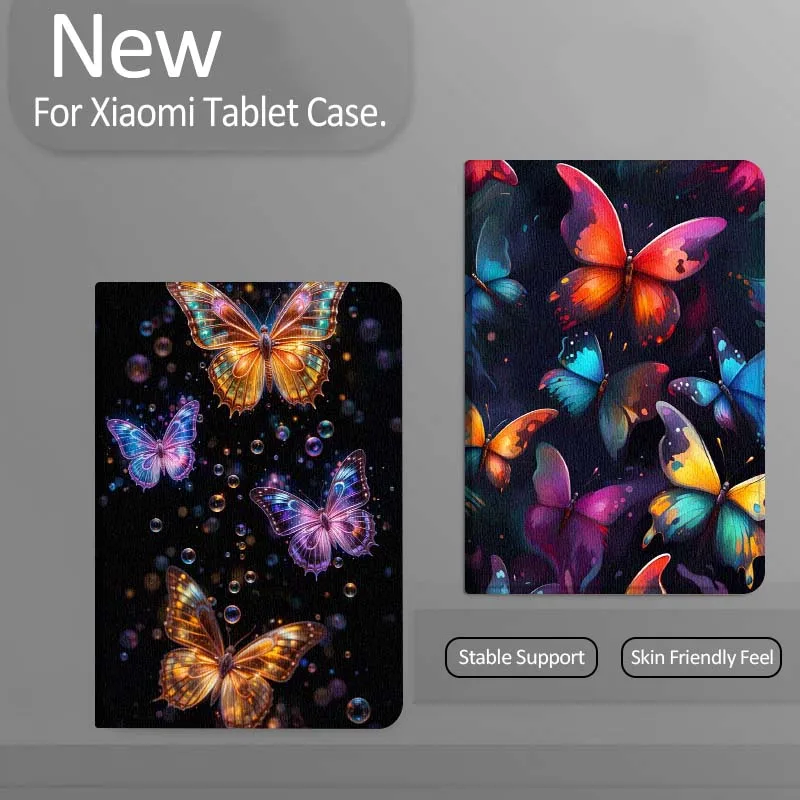 

Art Cool Beautiful Butterfly Tablet Case For Xiaomi Redmi Mini Pad SE K 2 4 5 6 7 8 2023 2025 11 8.8 11.2 10.1 Pro Gift