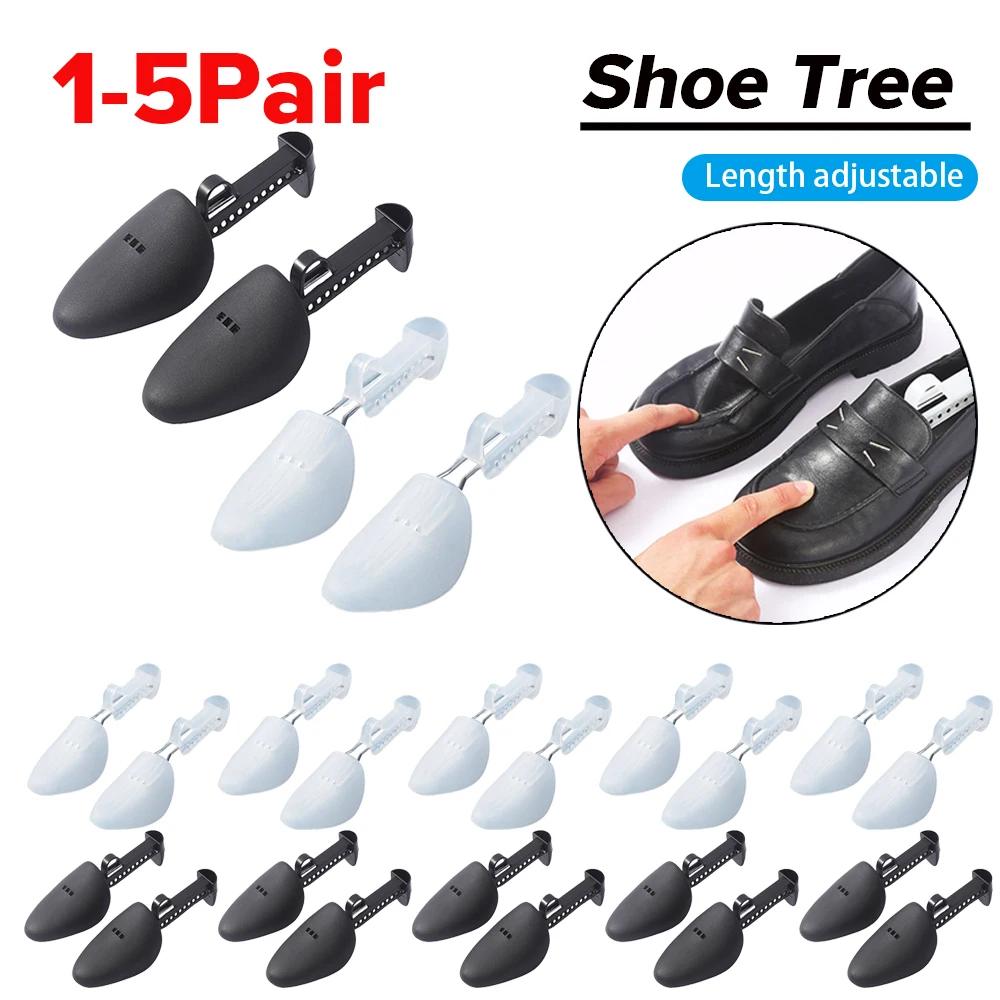 1-5Pair Plastic Shoe Stretcher Adjustable Portable Shoe Tree Shaper Stretchers Holder for Women Men Unisex Fashion Shoe Tree