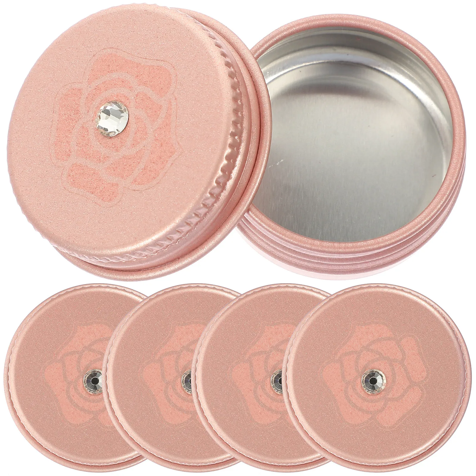 Juego de 5 Mini Estuches de Crema de Aluminio Premium, Portátiles, Reutilizables, Multifuncionales, para Maquillaje, Hogar, Viajes, Regalos