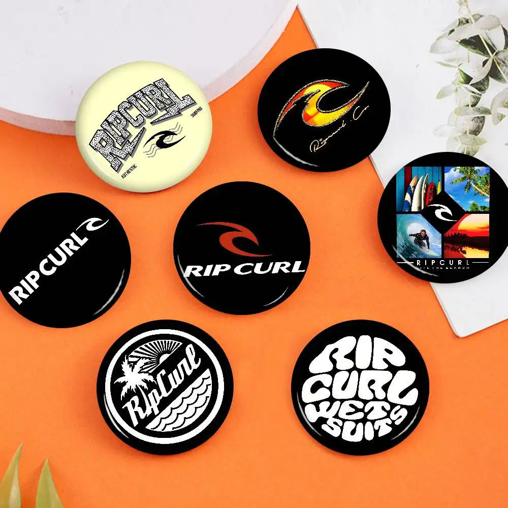 R-Rip C-Curl Logo Photo Brooches Creative Round Badge Gifts Pins 32/44/58mm