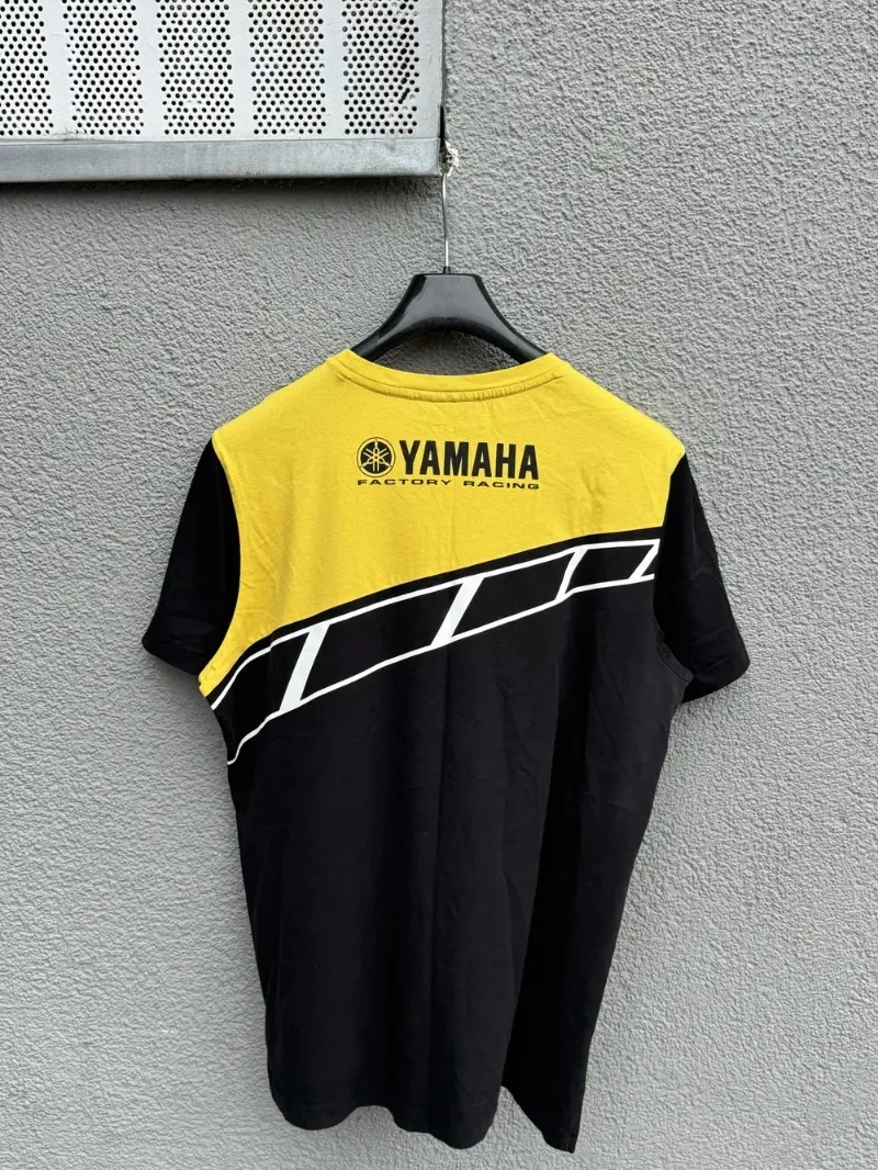 Summer Fashion Trend of 2026 Yamaha Yellow Black Short Sleeved T-shirt for Men Women Comfortable Motorcycle Riding Sportswear