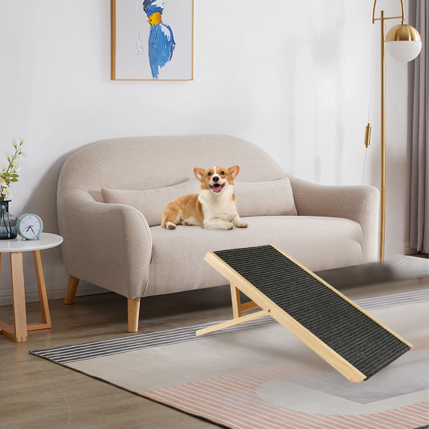 New Pet Products 2023 Wooden Adjustable Pet Climbe Ladder Pet Training Behavior Products