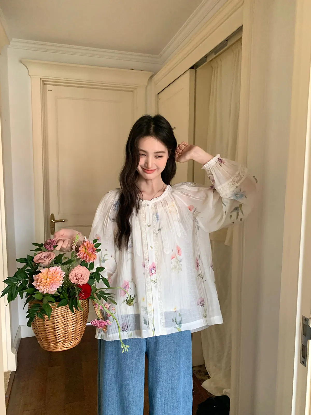 

Новая летняя улучшенная женская юбка свободного кроя в стиле китайской моды, с эффектом скрытия недостатков фигуры, размер plus size, длина F...