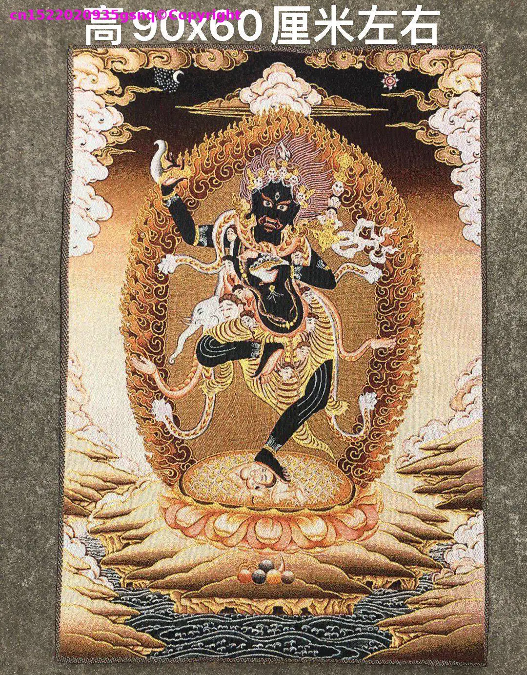 Buddhist supplies articles,90cm Silk embroidery Thangka painting,Vajravarahi Yogini Buddhist decoration,temple altar decor