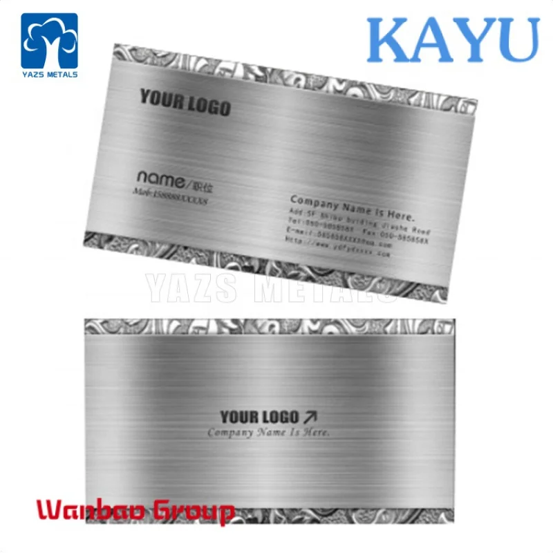 Custom  Wholesale white metal plates aluminum stainless steel covers it names card private labels.