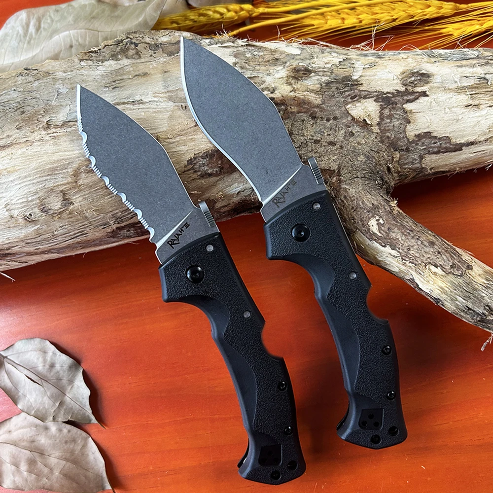 Cold Pocket Folding Knife AUS10A Steel Nylon Fiber Handle Professional Hunting Knife Survival Tool Outdoor Large Knives for Men