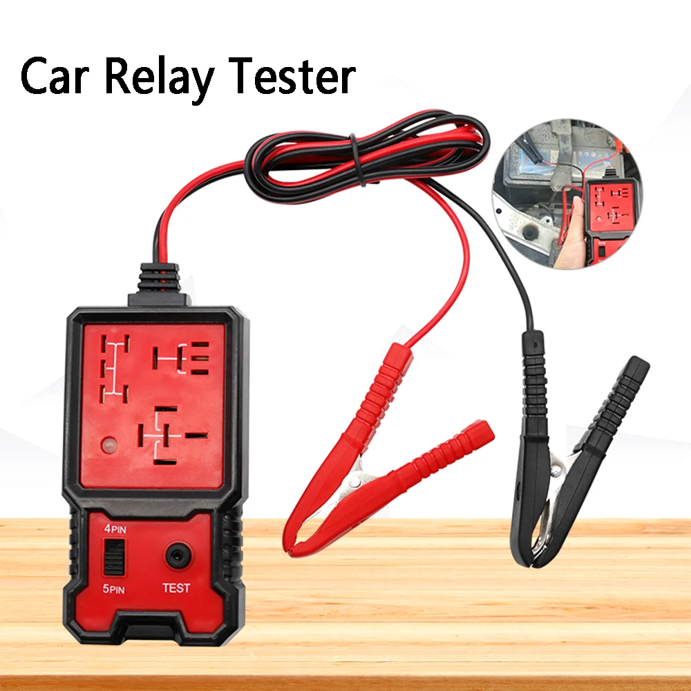 Probador de relé de coche Universal, herramienta de diagnóstico, Analizador de alternador, comprobador de batería automático, electrónico, automotriz, 12V