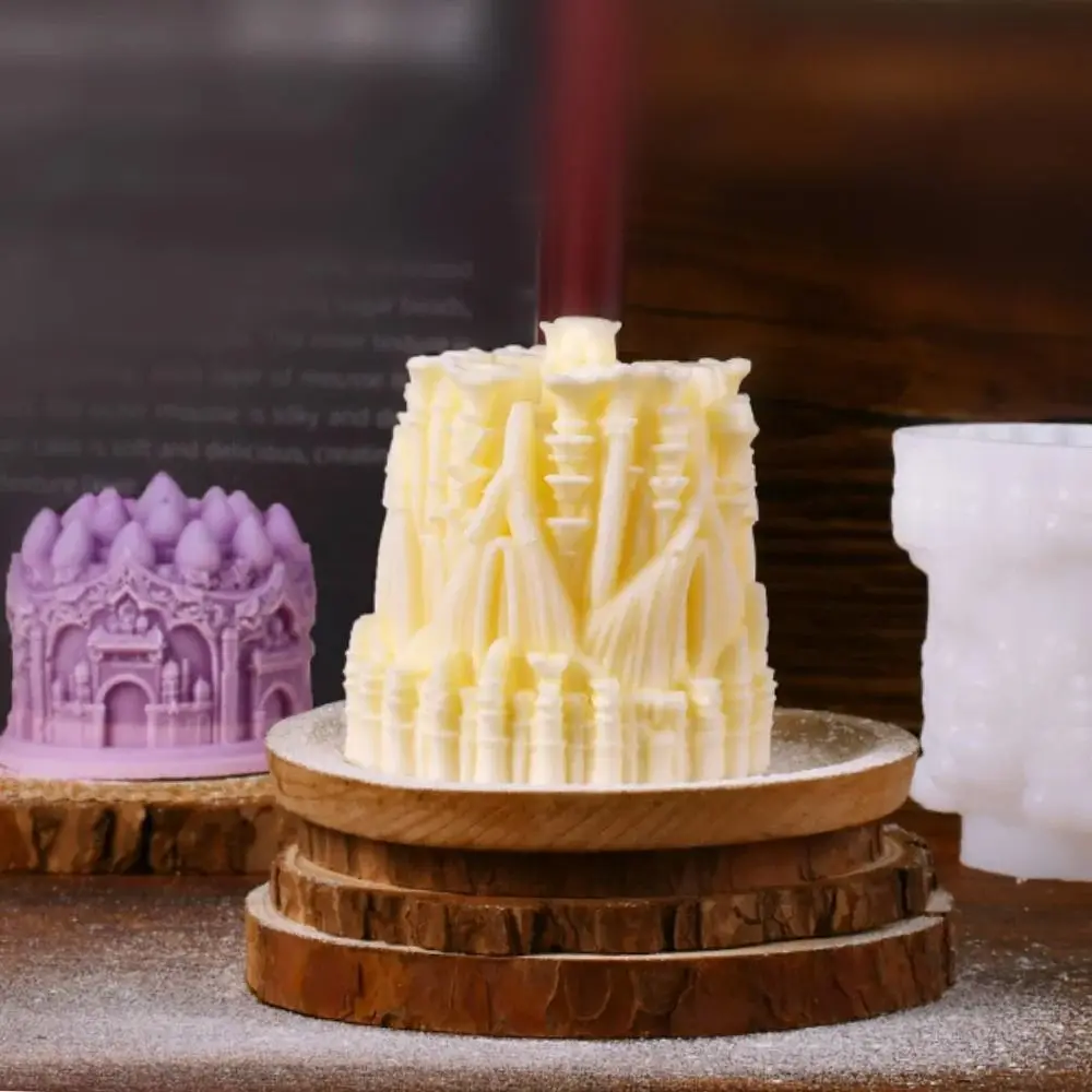 Fondant Silicone Castle Mousse Cake Mold Building 3D Chocolate Mold House DIY Cake Decor Mould Kitchen