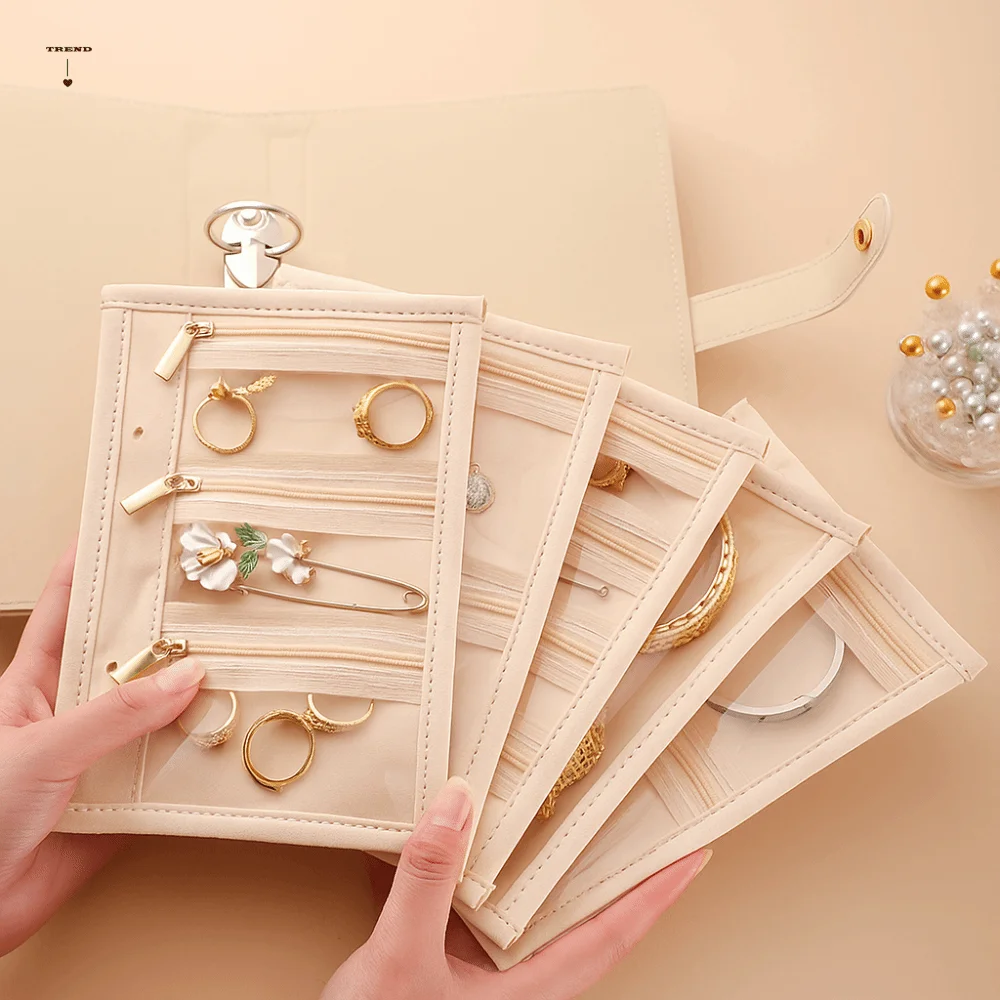 

Waterproof Jewelry Storage Book Partition Portable Necklace Binder Loose Leaf Detachable Jewelry Packaging Brochure Display