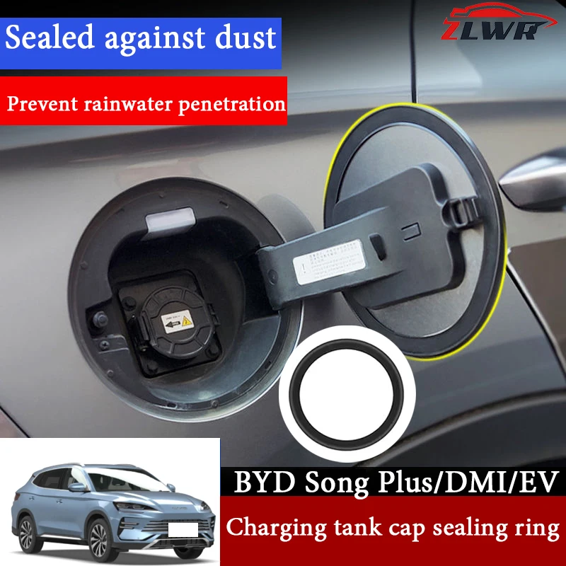 ZLWR BYD Song Plus/DMI/EV Car Charging Port Dust Plug Fuel Tank Cover Protective Cover Rubber Seal BYD Song Auto Accessories