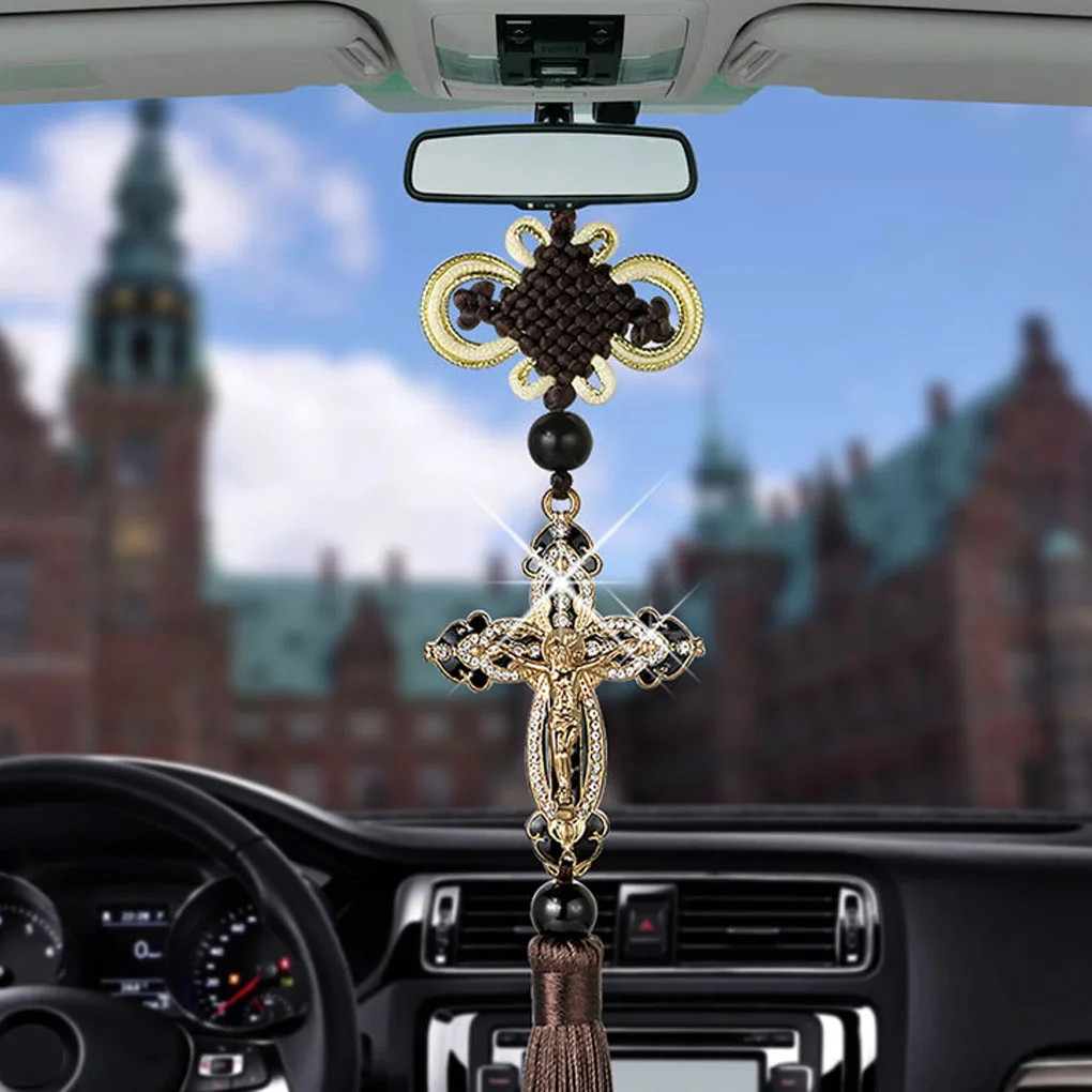 Car Pendant Metal Christian Religious Rear View Mirror Decoration Automobile Hanging Ornament Interior Trim Styling Accessories