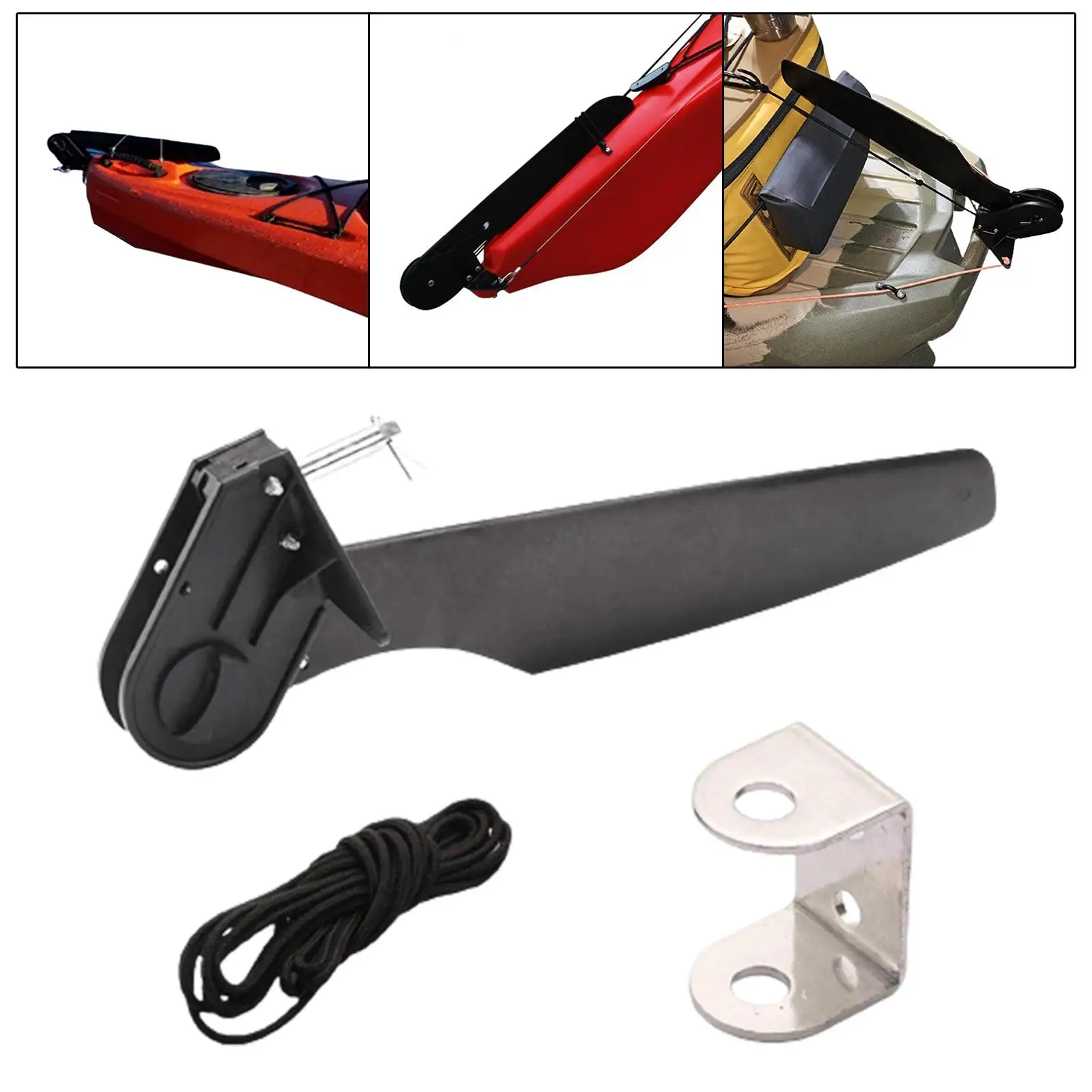 Kayak Rudder Lightweight Replaceable Tail Vane Rudder Fishing Watercraft Rudder for Ship Kayak Fishing Boat Canoe Angling Boat