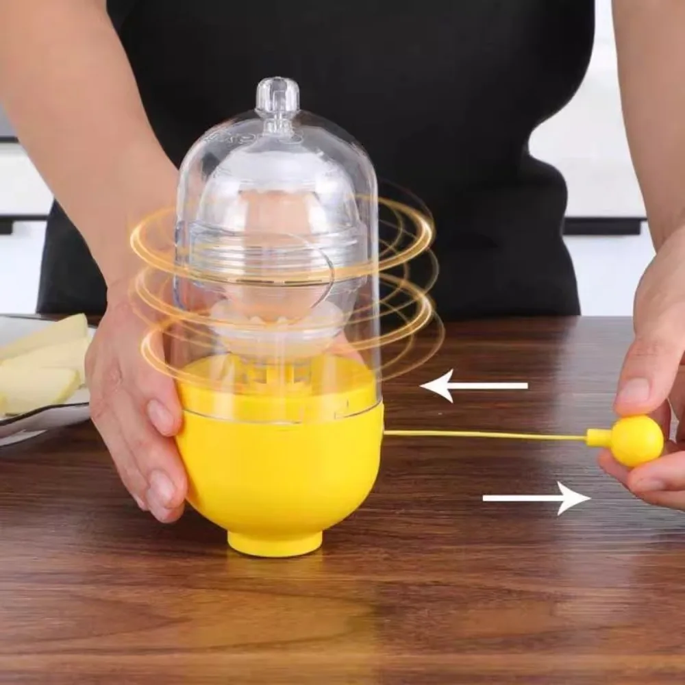 Kitchen Supplies Plastic Egg Spinner Manual Detachable Egg Homogenizer Washable Portable Egg Yolk Mixer Eggs Yolk Mixing