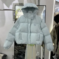 Doudoune à capuche en duvet de canard blanc épaissi pour femme, manches longues, manteau chaud décontracté, vêtements de mode, automne, hiver, nouveau, 2023