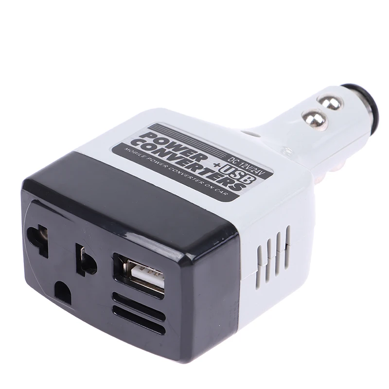 USB Car Power Converter Dc 12/24V To Ac 220V Car Inverter For Phone Inverter Universal Power Transformer Mobile Phone Charger