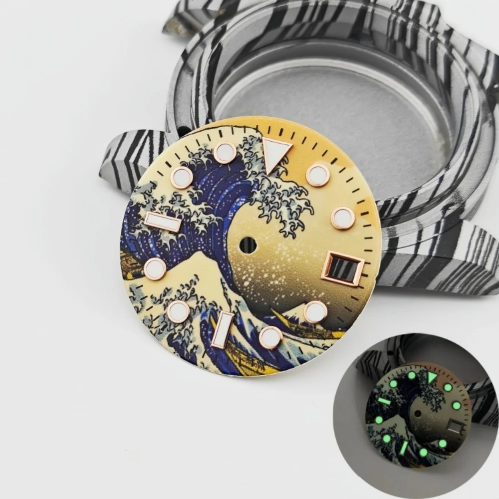 28.5mm No logo Ukiyoe Hokusai's The Great Wave off Kanagawa Watch