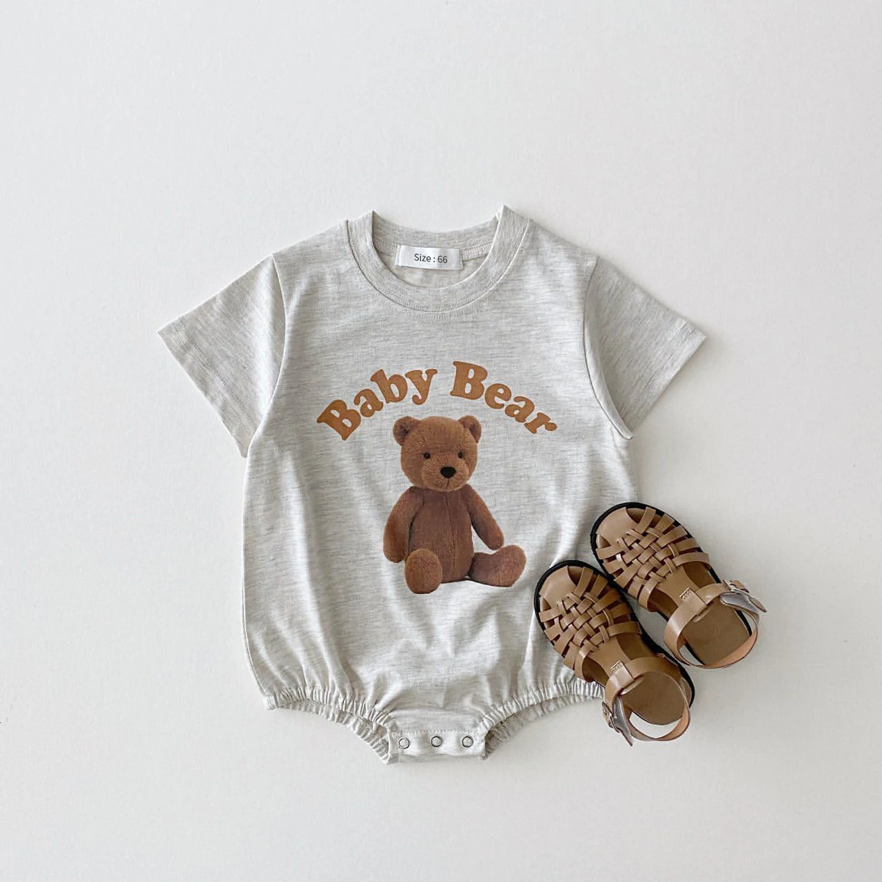 Newborn Baby Jumpsuit Printed Casual Long Short Sleeve Baby Boy Girl Clothes Spring Summer