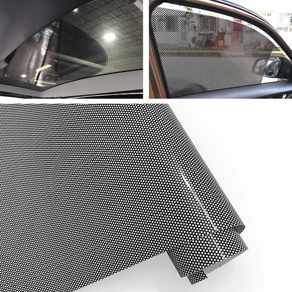 

Perforated Mesh Film Black Fly Eye One Way Vision Vinyl Window Tint Film