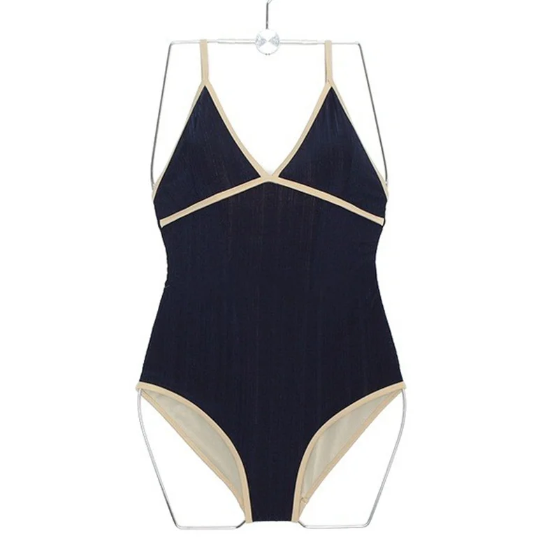 ชุดว่ายน้ําสตรี 2024 ผู้หญิงบิกินี่สีทึบชุดว่ายน้ําBacklessเซ็กซี่One- Pieceชุดว่ายน้ําน้ําพุร้อนM-XL