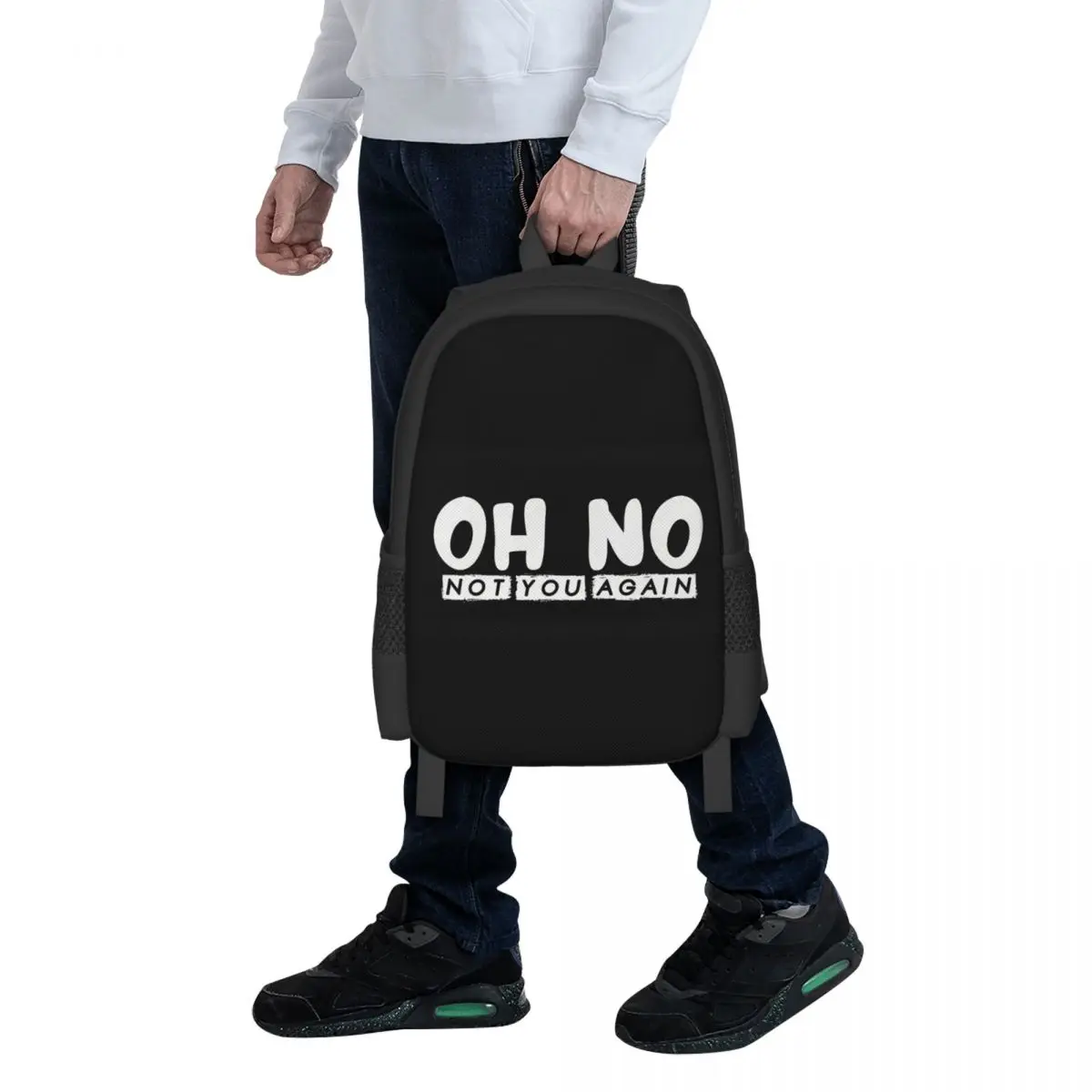 

Oh No Not You Again Student Backpack School Bag Hiking Travel Daypack for Boys Girls Fashion Bookbag Shoulder Bags