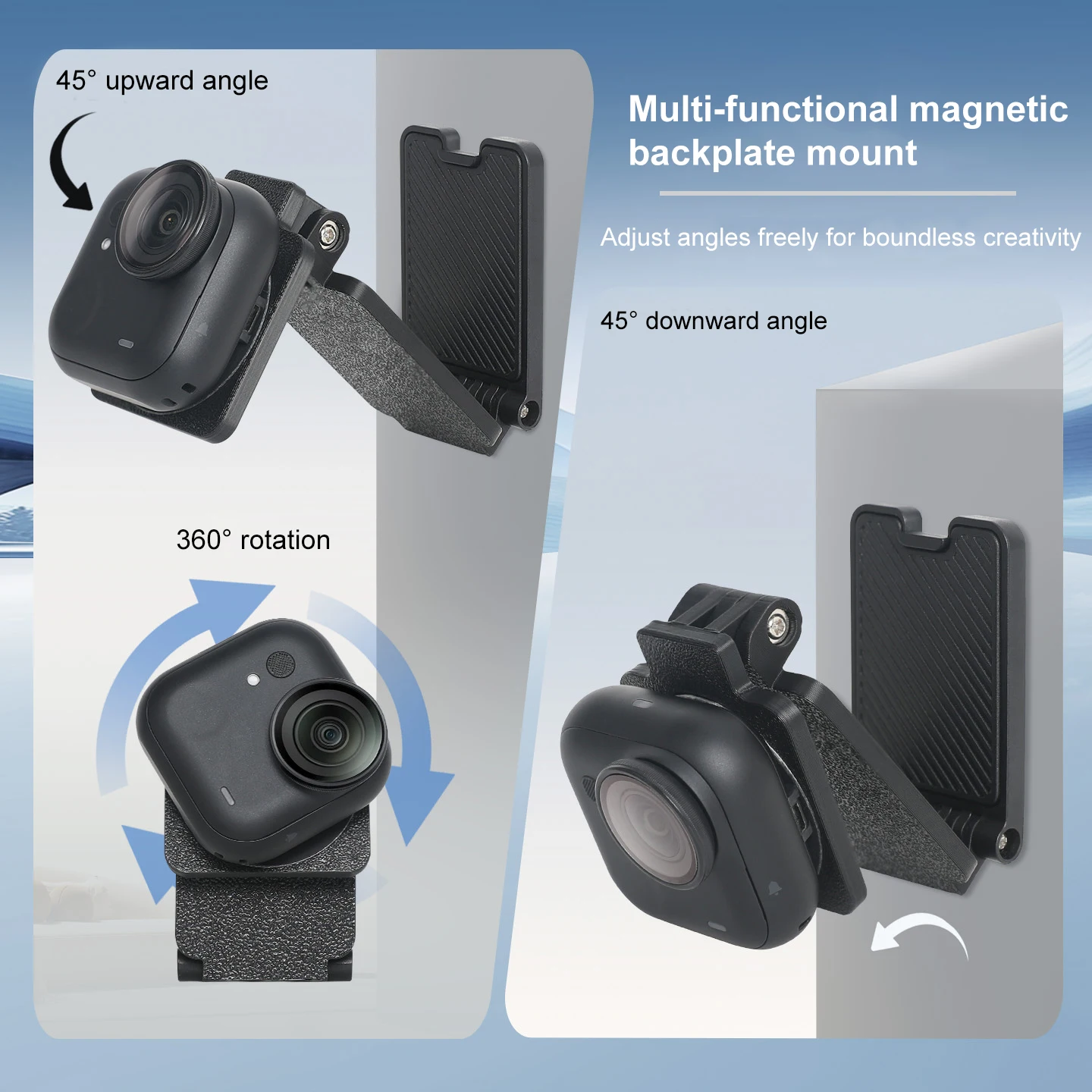 

Magnetic Mount for Insta360 GO Ultra/GO 3S for dji Nano, Strong Magnetic Holder with 360° Rotation & Multi-Angle Adjustment