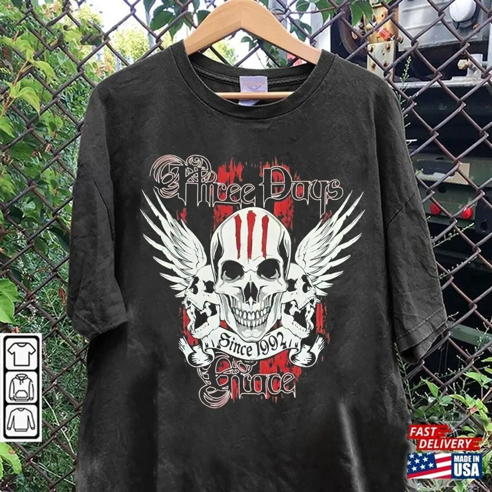 

Винтажная мужская футболка Three Days Grace S-4XL, американский негабаритный мужской и женский модный уличный топ в стиле хип-хоп с короткими рукавами