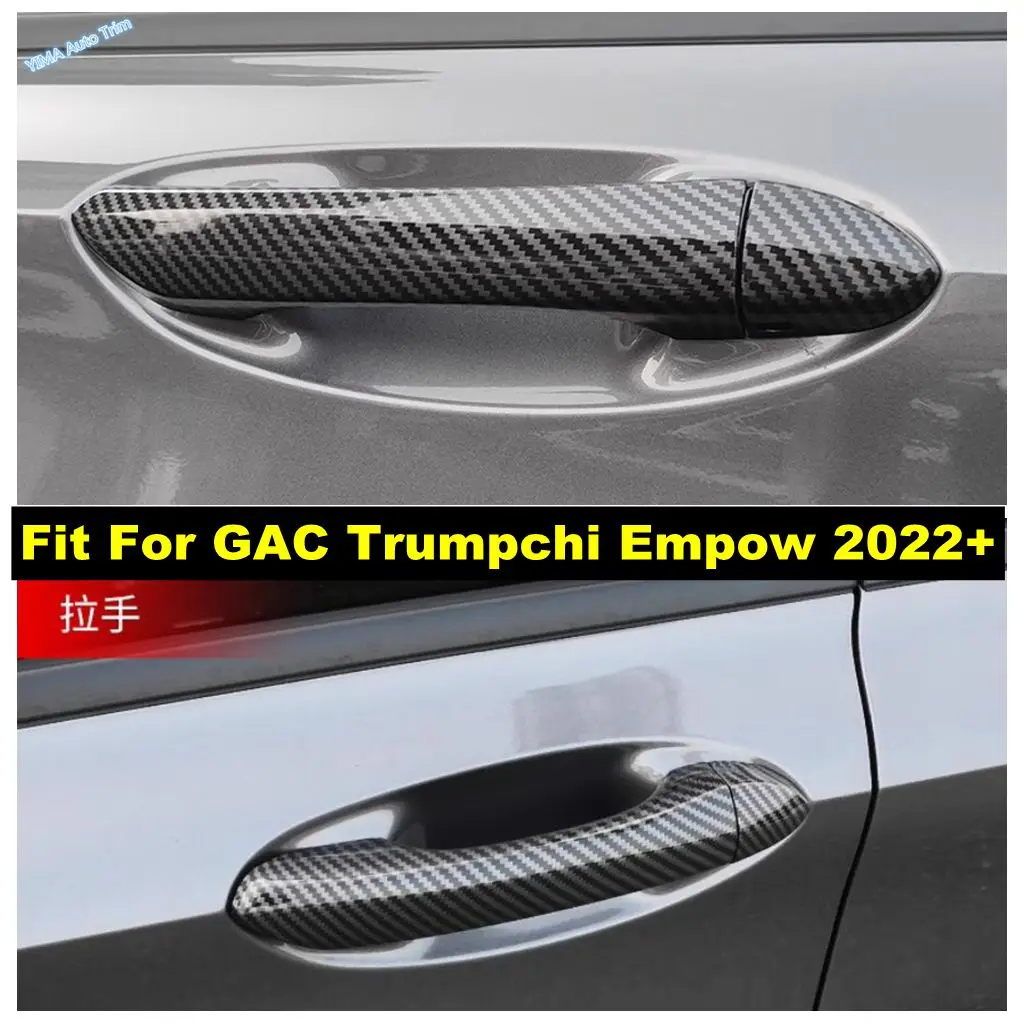 

Carbon Fiber For GAC Trumpchi Empow 2022 - 2025 Car Door Handles Cover Exterior Scratch Protective Trim Decor ABS Accessories