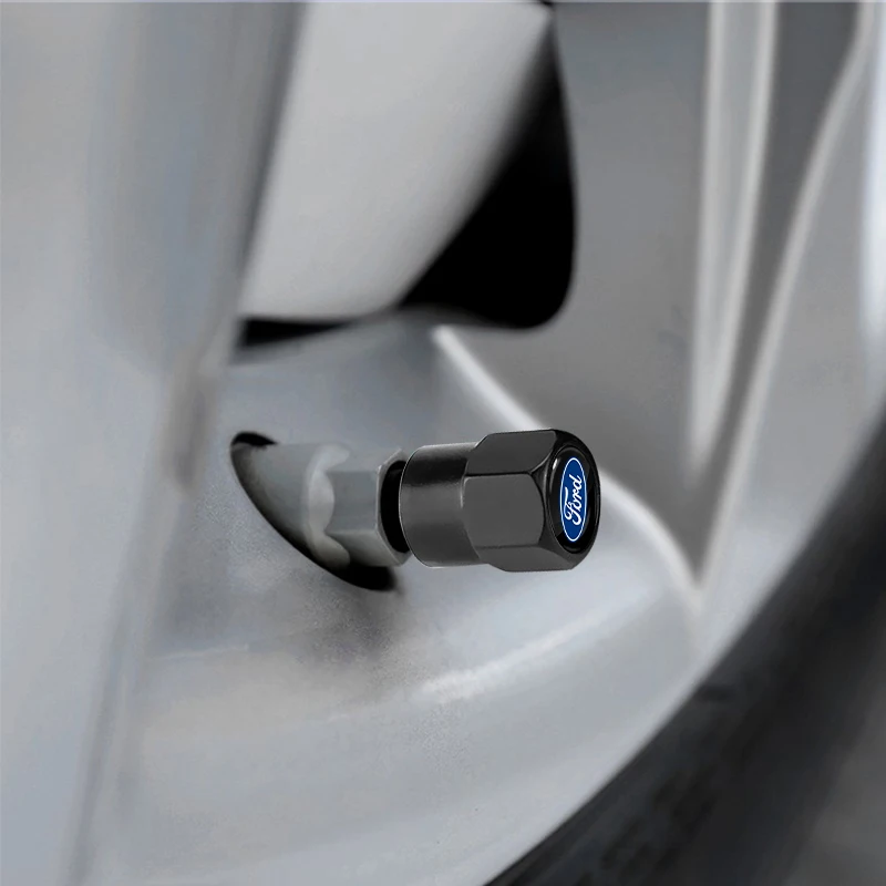 4 개/대 자동차 바퀴 타이어 밸브 캡 금속 줄기 커버 포드 탈출 Kuga Mondeo E... - 5