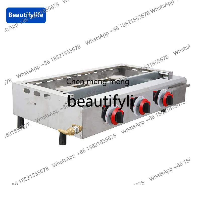 

X C45 Commercial gas grill three-headed pancake machine stall, snacks, catering equipment